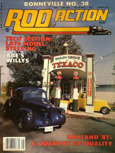 ROD ACTION 1987 MAY - BONNEVILLE, '29 STEARNS-KNIGHT, 33 FORD STEERING UPDATE